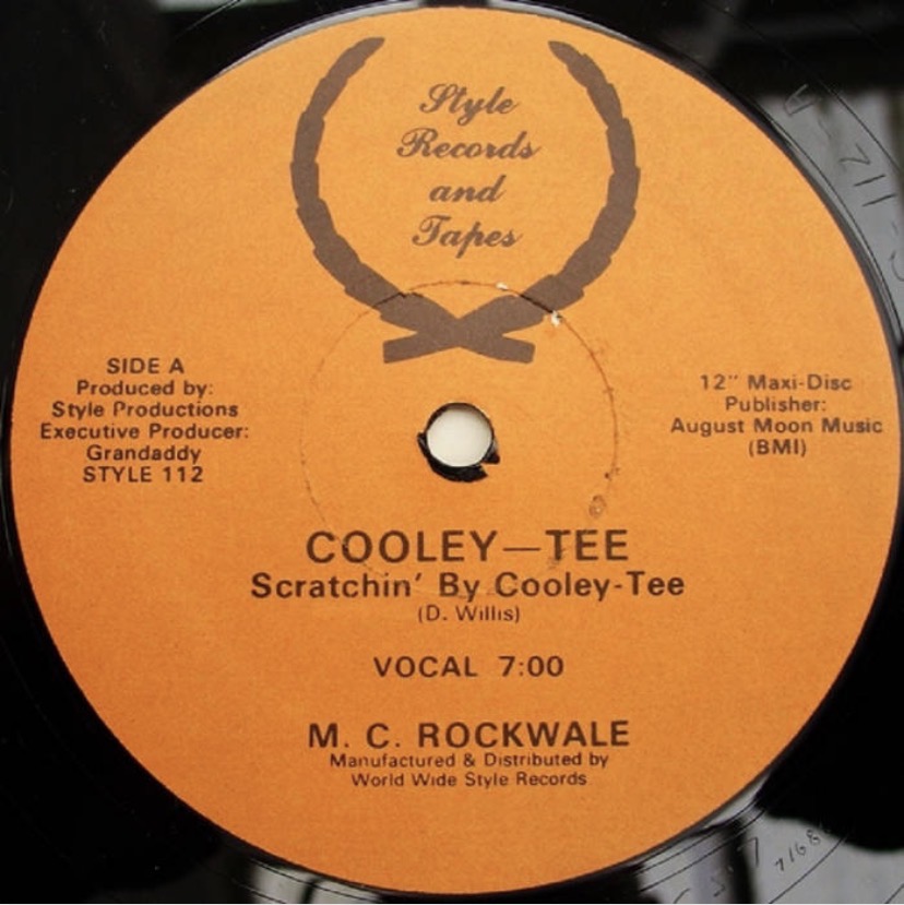 Original Cooley-Tee record label crediting M.C. Rockwale
